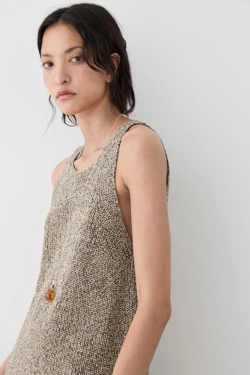 Асимметричный трикотажный топ