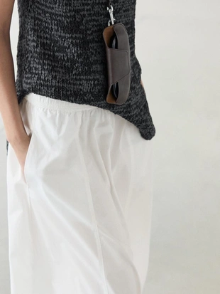 Длинная собранная поплиновая юбка- Заказать в России