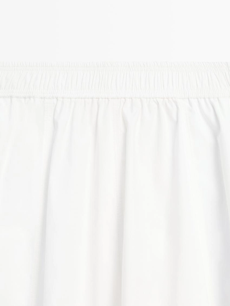 Длинная собранная поплиновая юбка