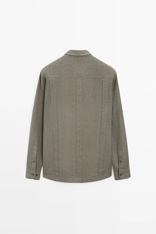 Купить Massimo Dutti Рубашка REGULAR FIT из 100% льна с карманами