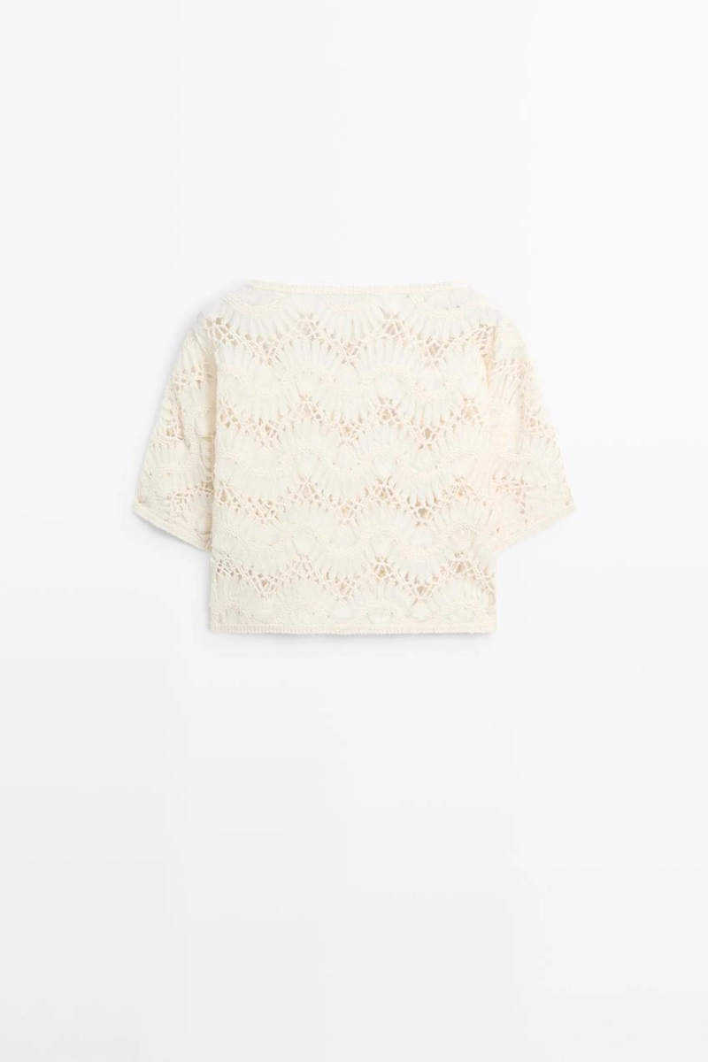 Топ с короткими рукавами крючком