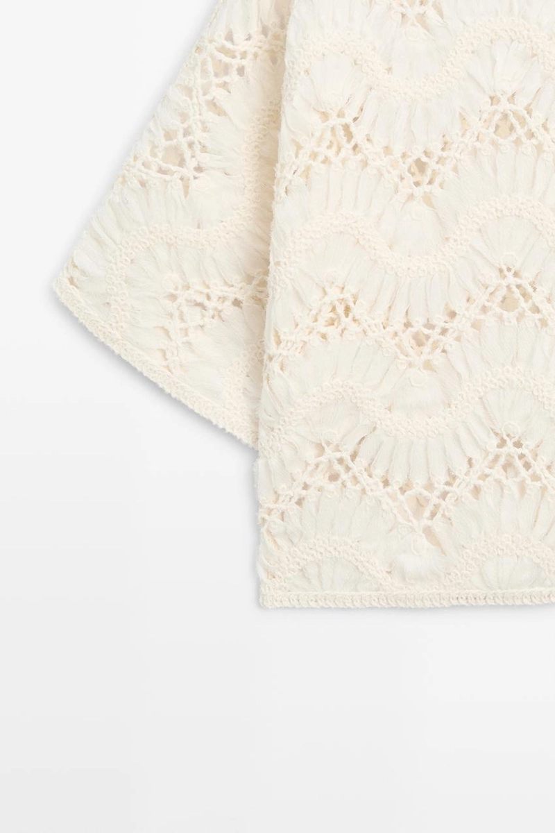 Топ с короткими рукавами крючком