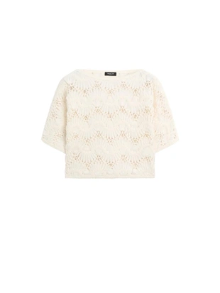 Топ с короткими рукавами крючком- Заказать в России