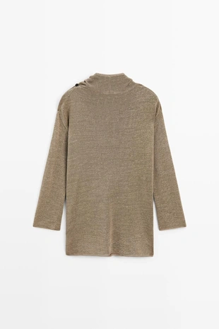 Кардиган-палантин из трикотажа с завязками- Заказать в России