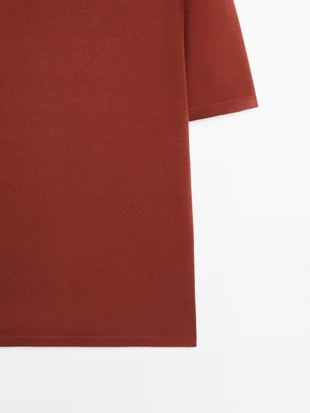 Вязаная хлопковая футболка- Заказать в России