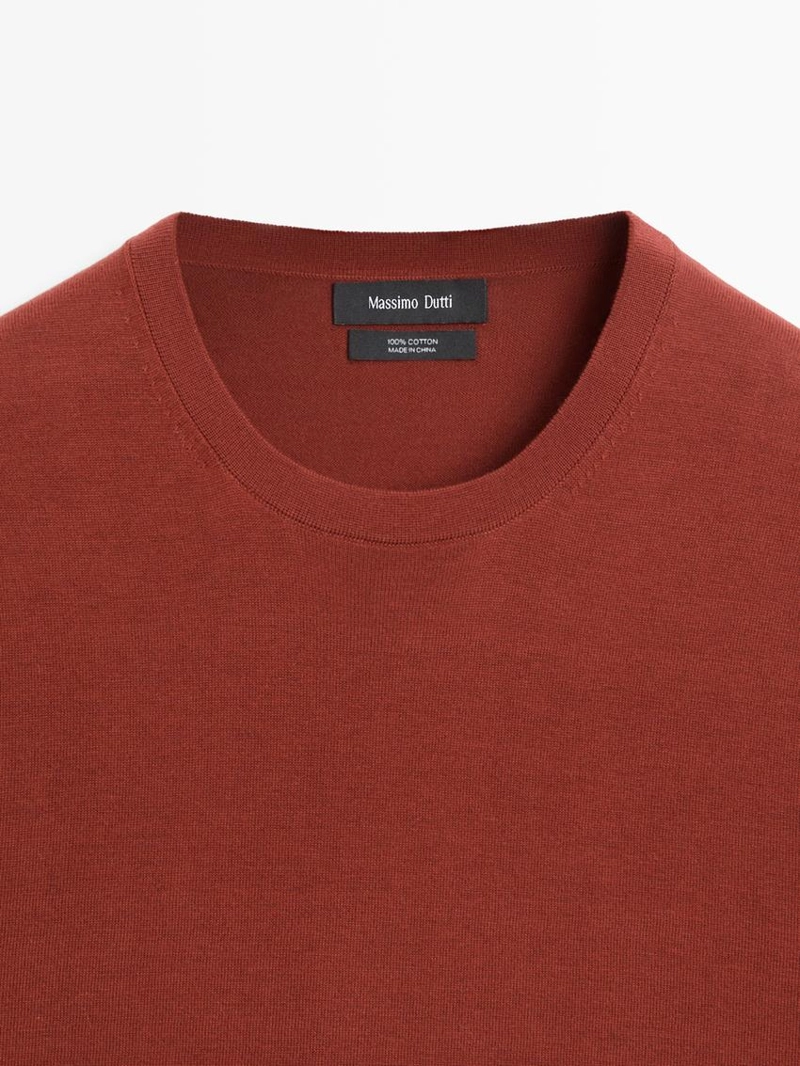 Вязаная хлопковая футболка