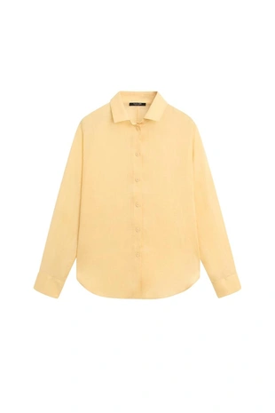 Рубашка из 100% рами с плиссированной отделкой- Заказать в России