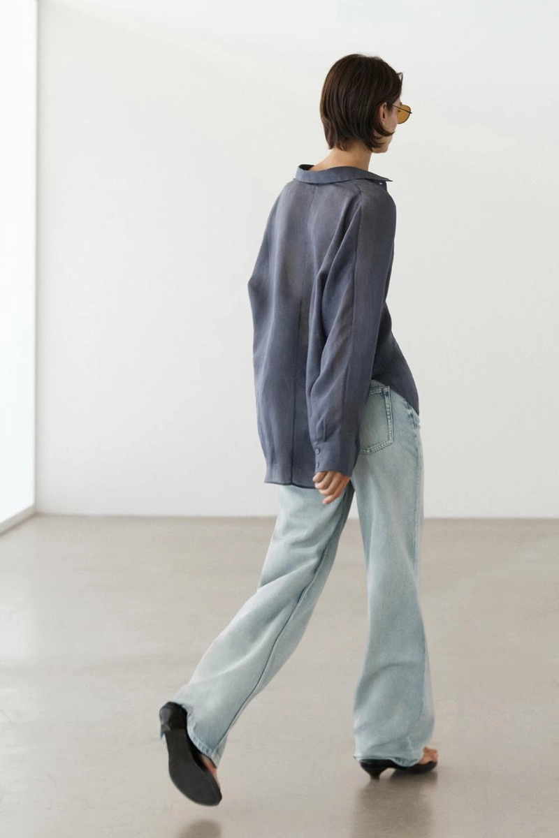 Рубашка из 100% рами flowing