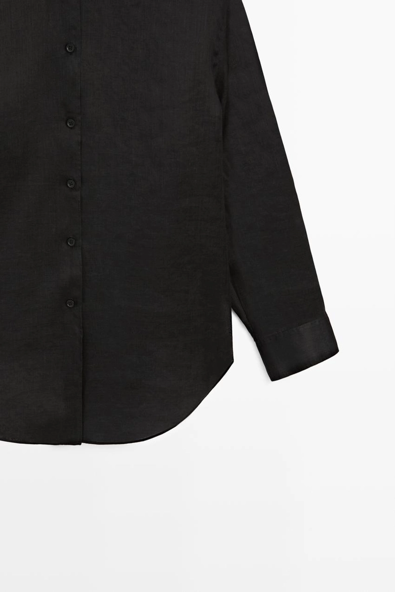 Рубашка из 100% рами с плавным падением