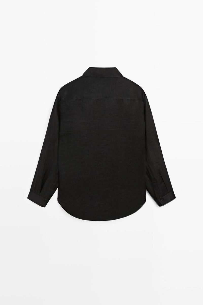 Рубашка из 100% рами с плавным падением