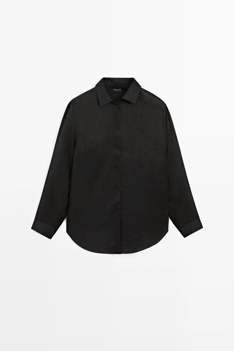 Рубашка из 100% рами с плавным падением