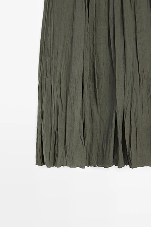 Миди-юбка из льняной смеси с деталями в складку- Заказать в России