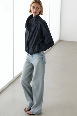 Куртка-бомбер с высоким воротником в полоску- Заказать в России