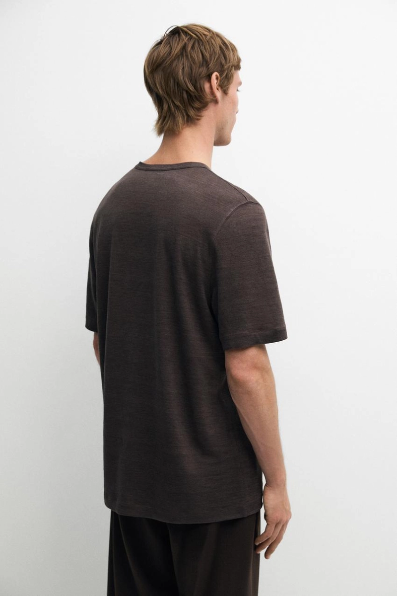 Футболка с коротким рукавом из 100% льна