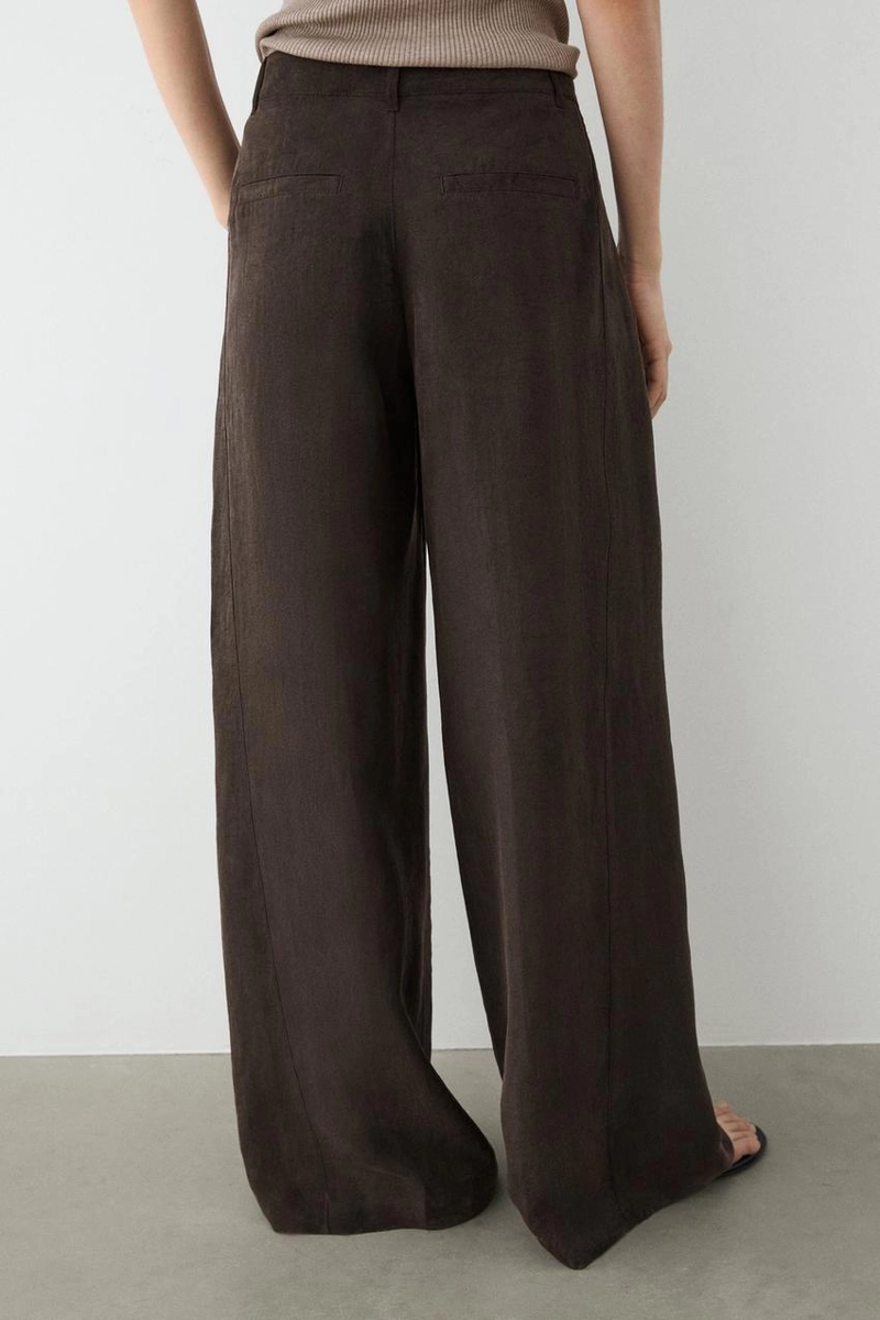 Широкие брюки с кантами