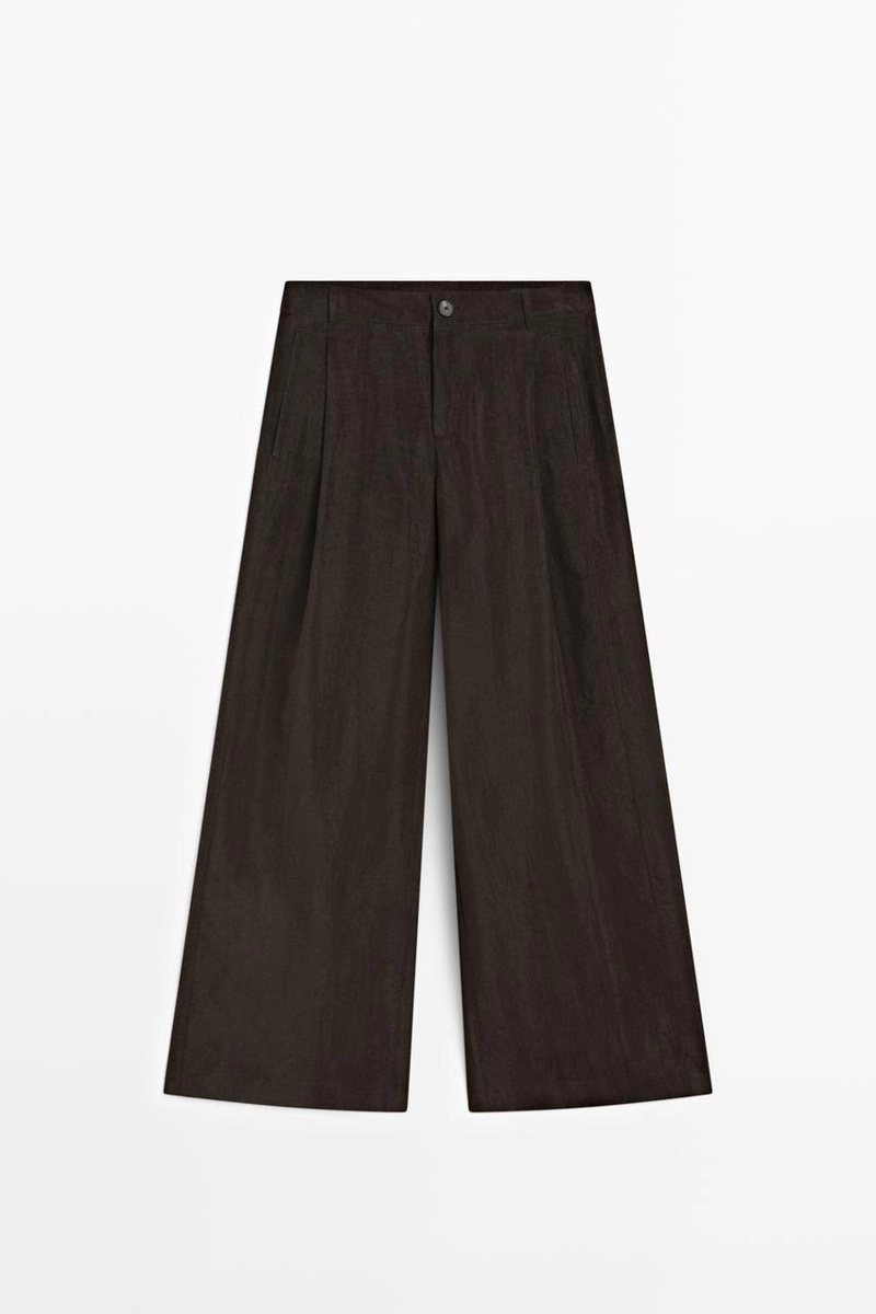 Широкие брюки с кантами