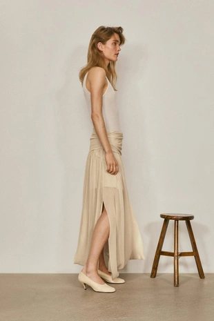 Миди-юбка с деталями пояса - лимитированная коллекция- Заказать в России