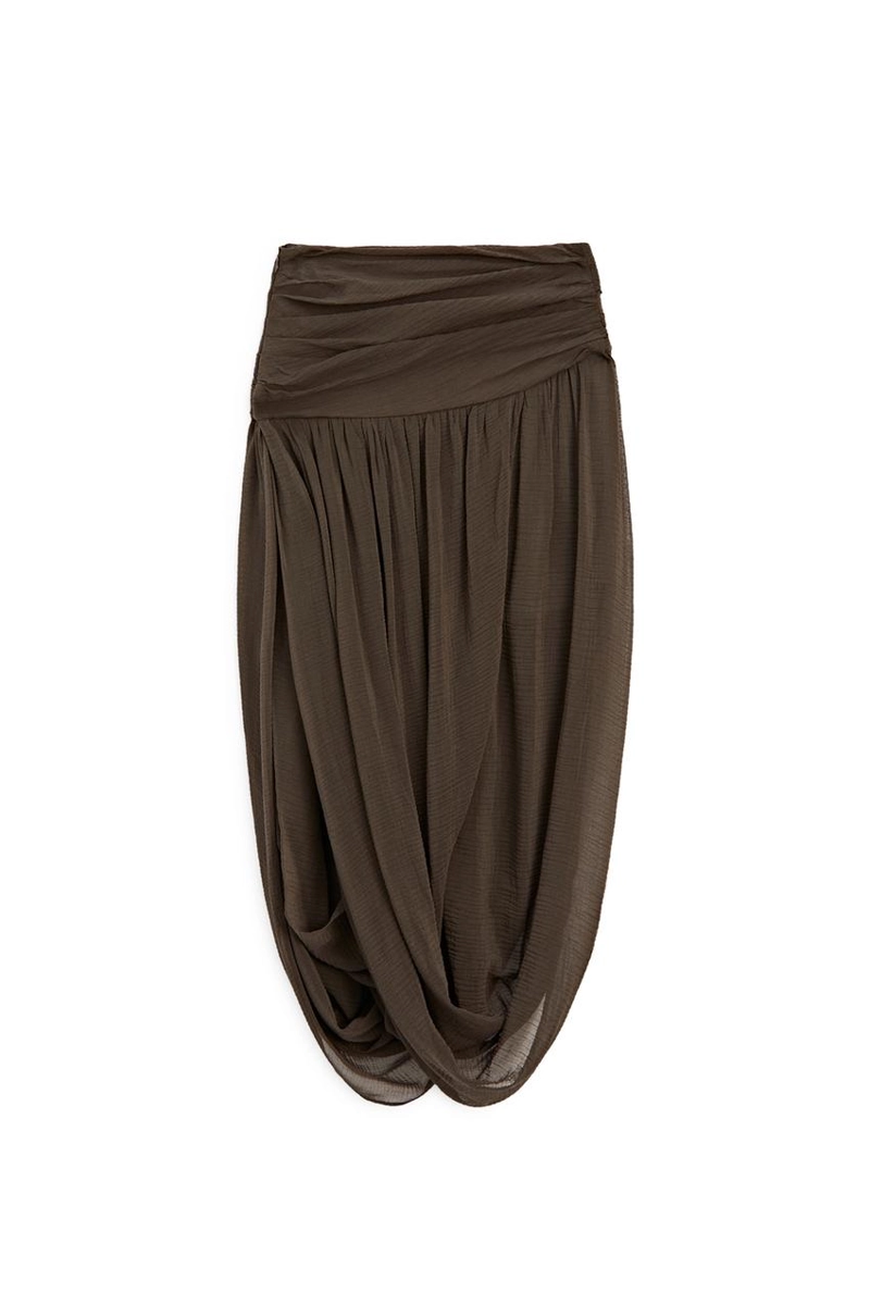 Юбка-миди с деталями в стиле пуф - лимитированная коллекция