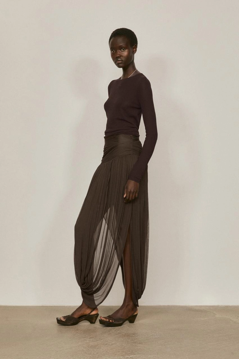 Юбка-миди с деталями в стиле пуф - лимитированная коллекция