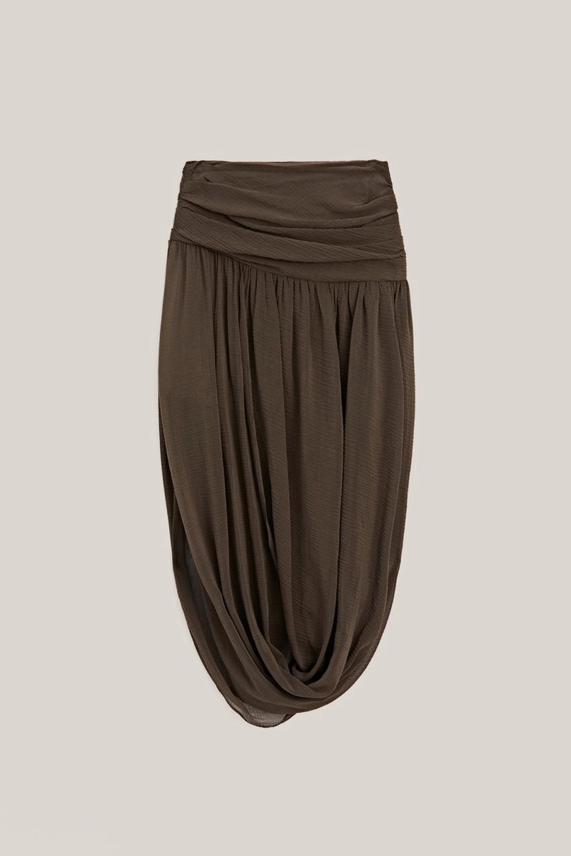 Юбка-миди с деталями в стиле пуф - лимитированная коллекция