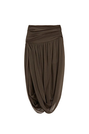 Юбка-миди с деталями в стиле пуф - лимитированная коллекция- Заказать в России