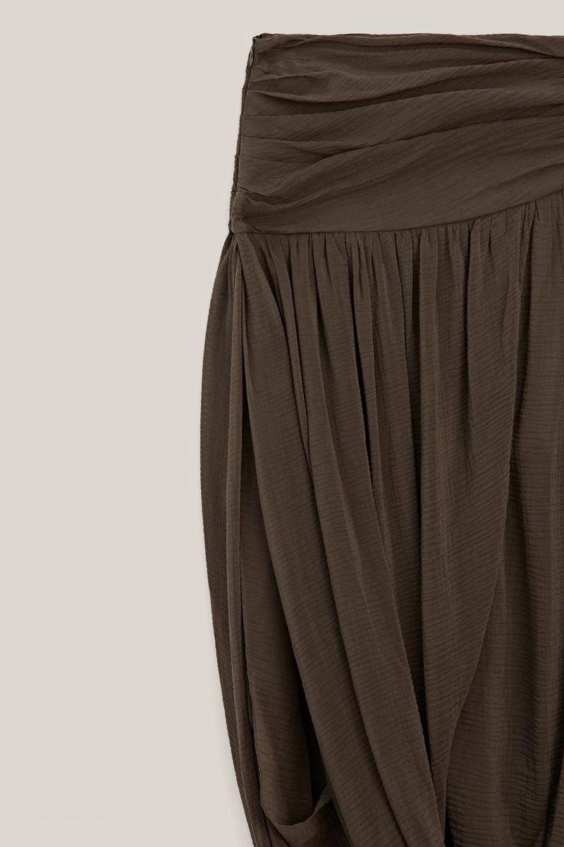 Юбка-миди с деталями в стиле пуф - лимитированная коллекция