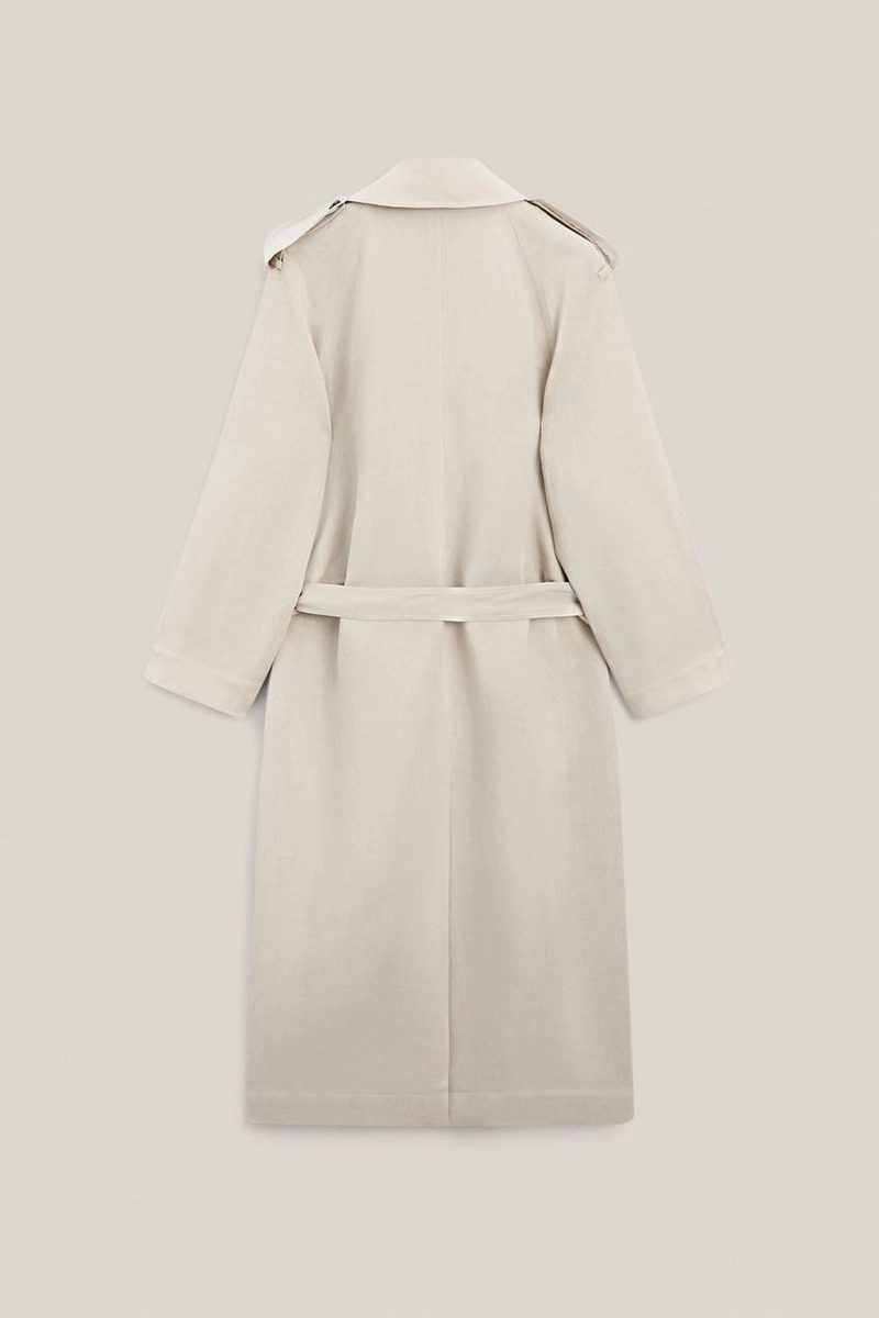 Плащ оверсайз из льняной смеси - лимитированная коллекция