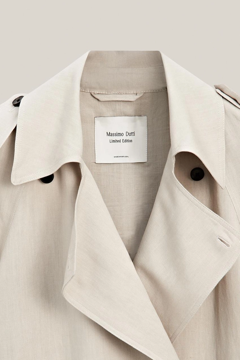 Плащ оверсайз из льняной смеси - лимитированная коллекция