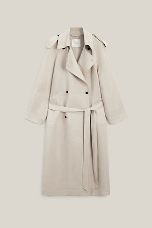 Плащ оверсайз из льняной смеси - лимитированная коллекция- Заказать в России