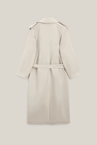 Плащ оверсайз из льняной смеси - лимитированная коллекция- Заказать в России