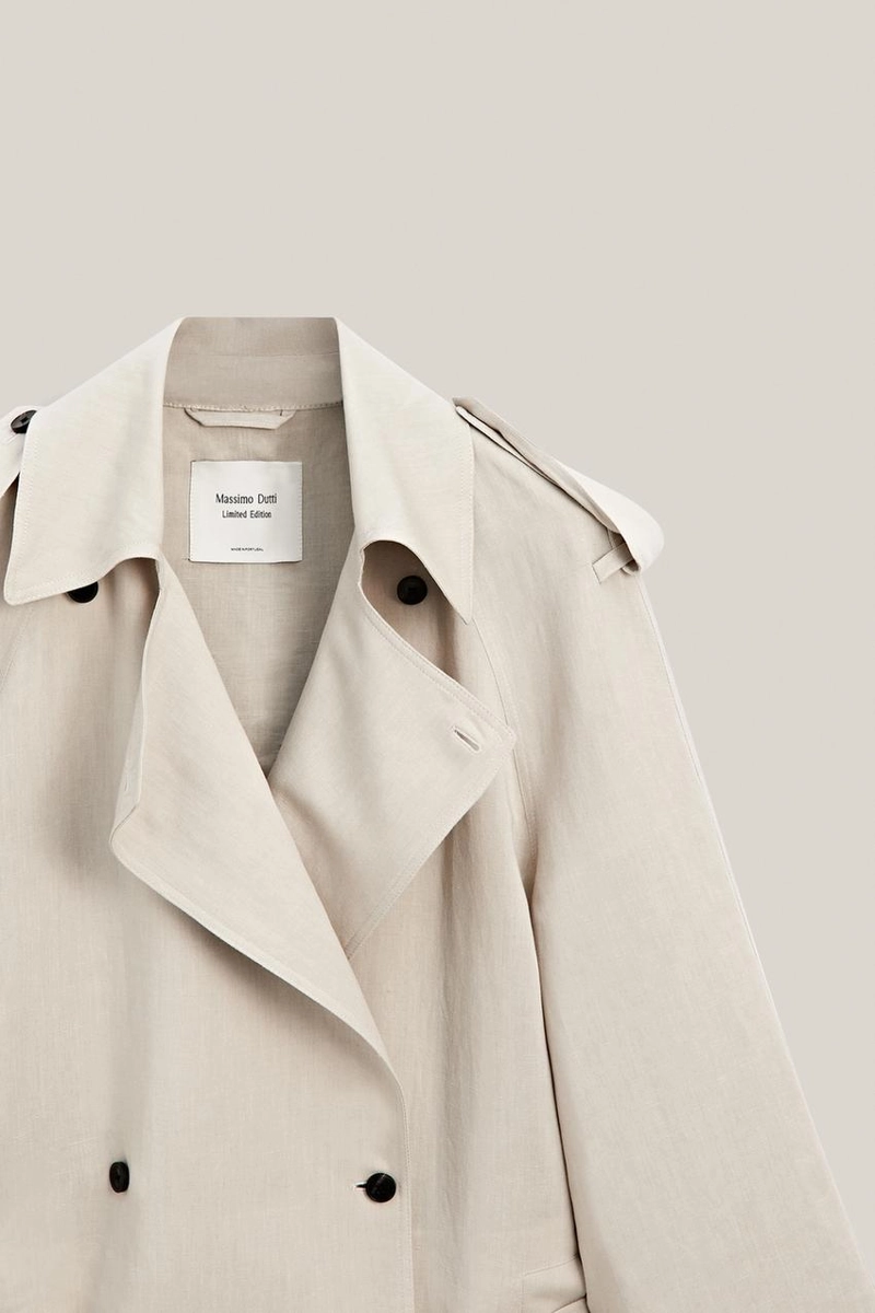 Плащ оверсайз из льняной смеси - лимитированная коллекция