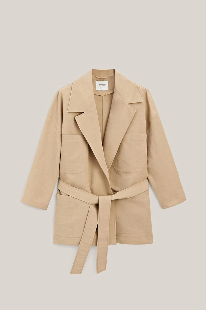 Пальто из хлопка и льна - лимитированная коллекция