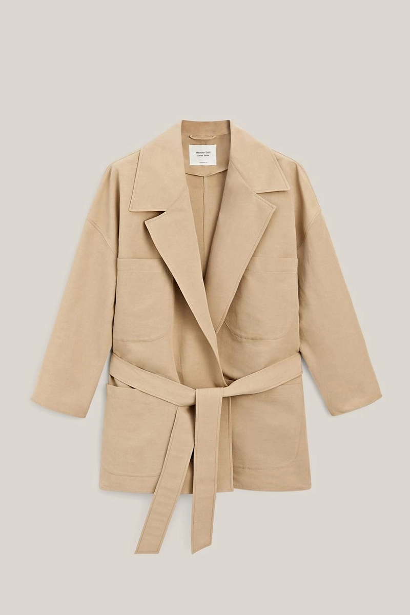 Пальто из хлопка и льна - лимитированная коллекция