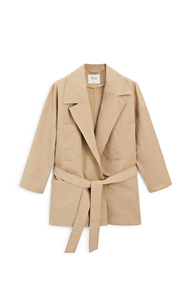 Пальто из хлопка и льна - лимитированная коллекция