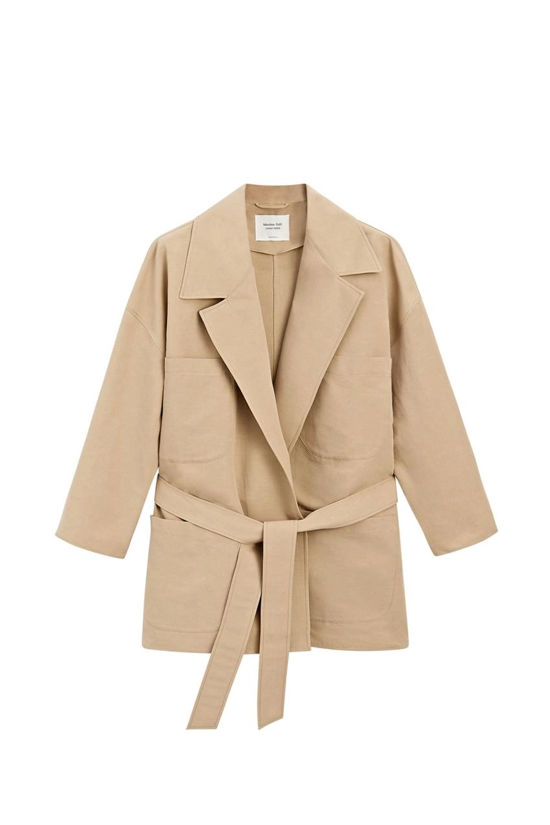 Пальто из хлопка и льна - лимитированная коллекция