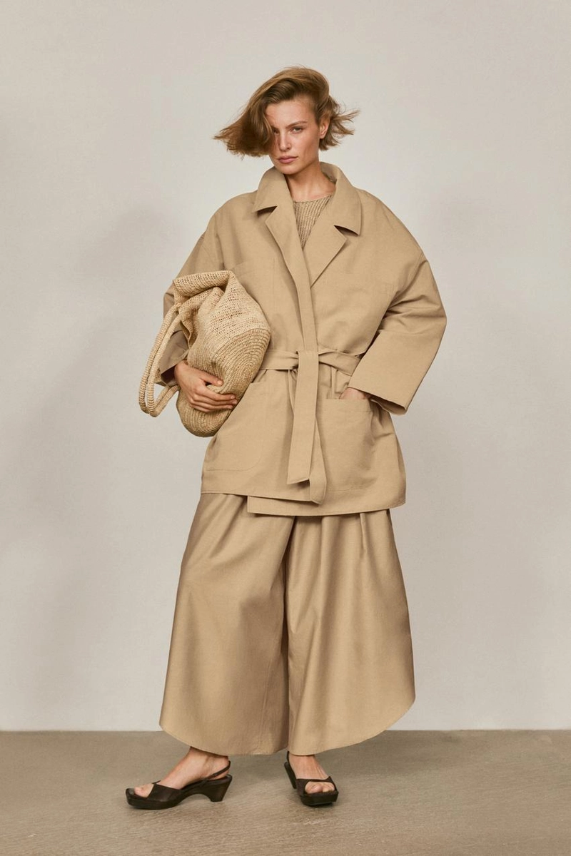 Пальто из хлопка и льна - лимитированная коллекция