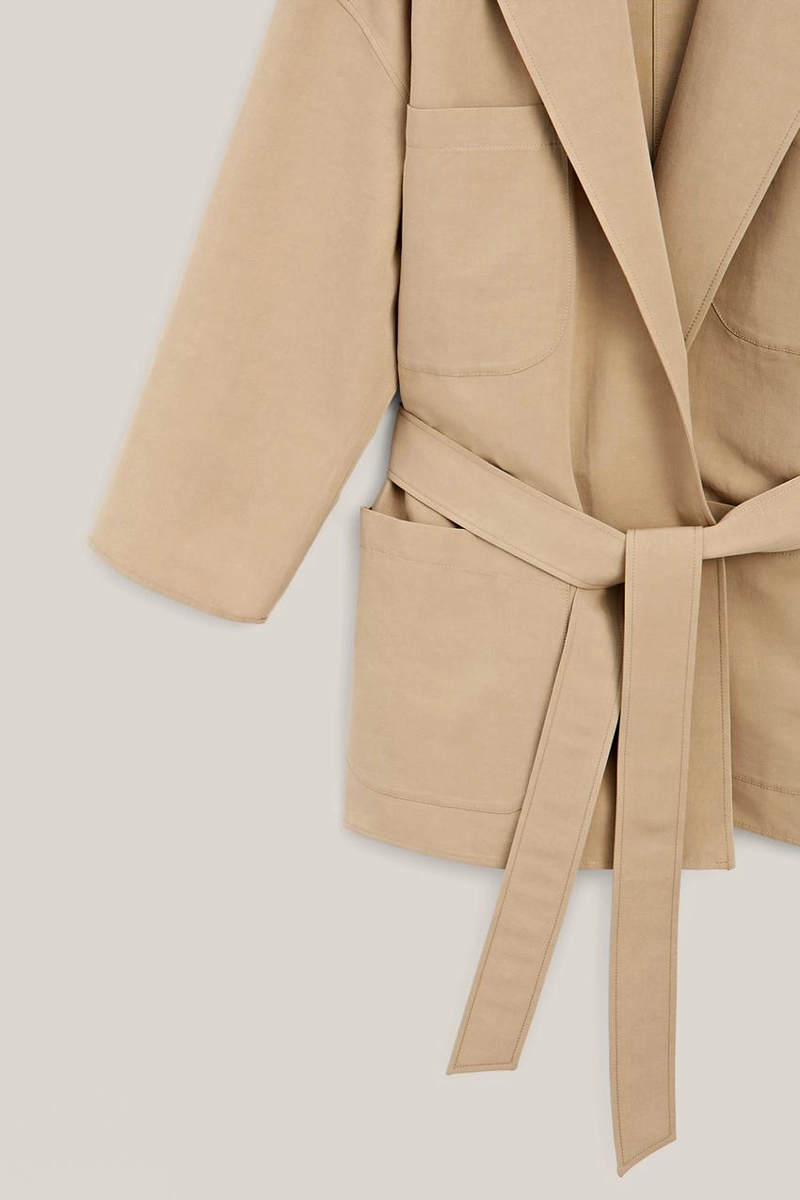 Пальто из хлопка и льна - лимитированная коллекция