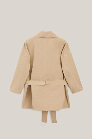 Пальто из хлопка и льна - лимитированная коллекция- Заказать в России