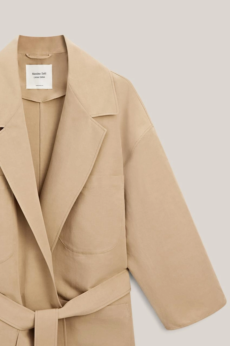 Пальто из хлопка и льна - лимитированная коллекция