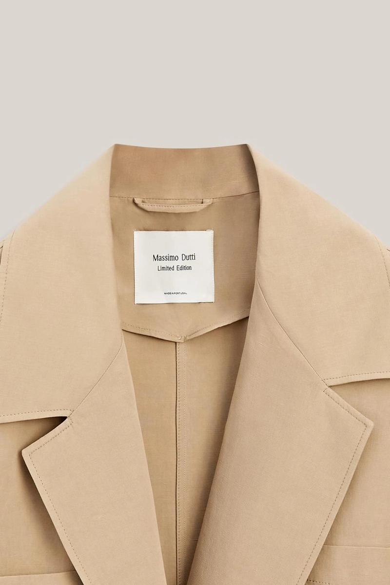 Пальто из хлопка и льна - лимитированная коллекция