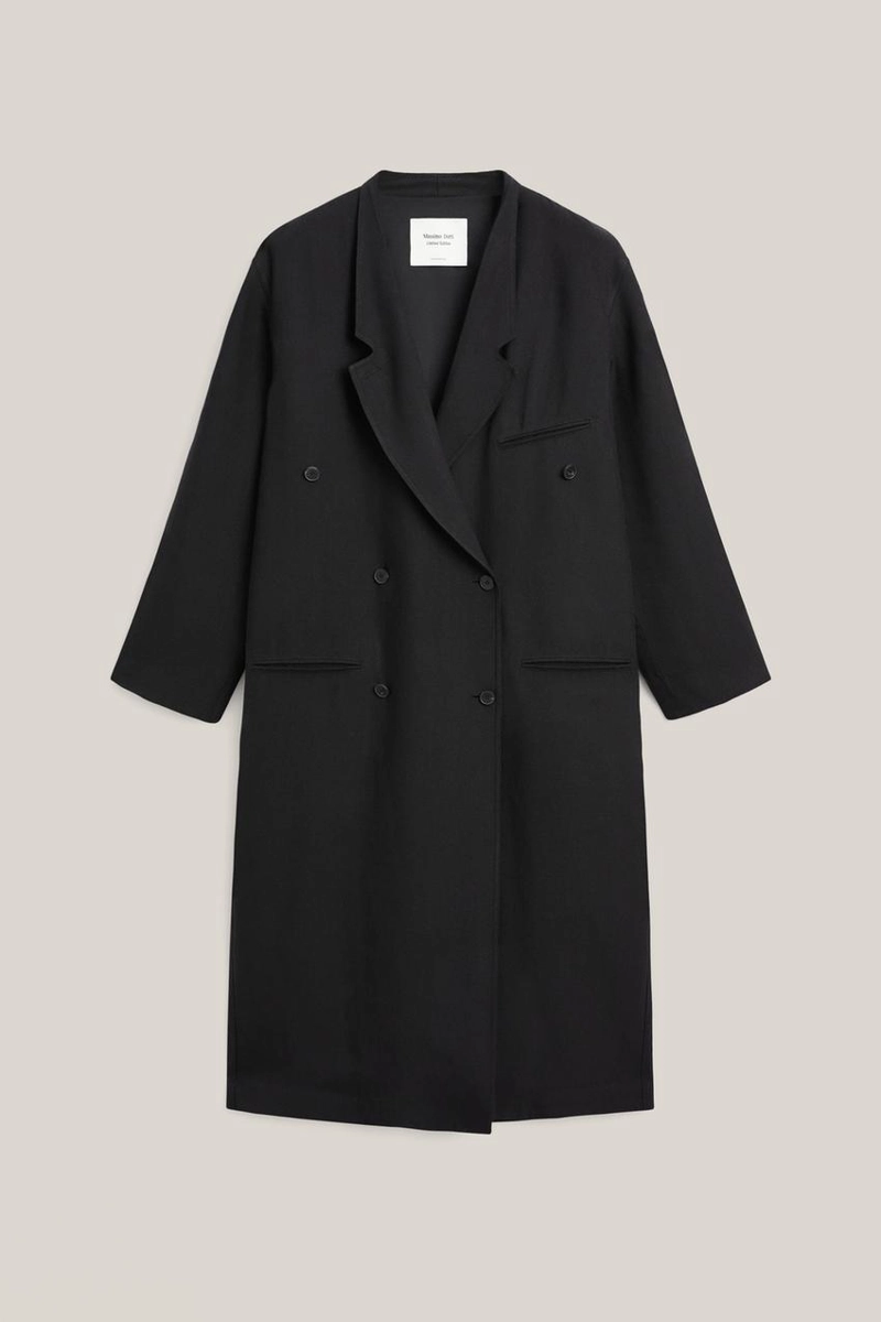 Пальто длинное двубортное - limited edition
