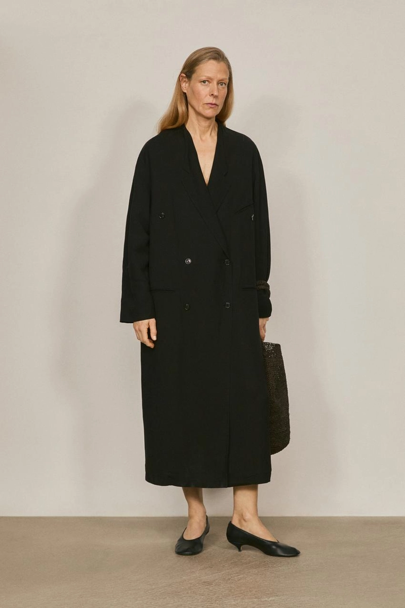 Пальто длинное двубортное - limited edition