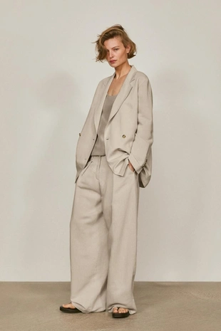 Оверсайз пиджак с двубортной застежкой - лимитированное издание- Заказать в России