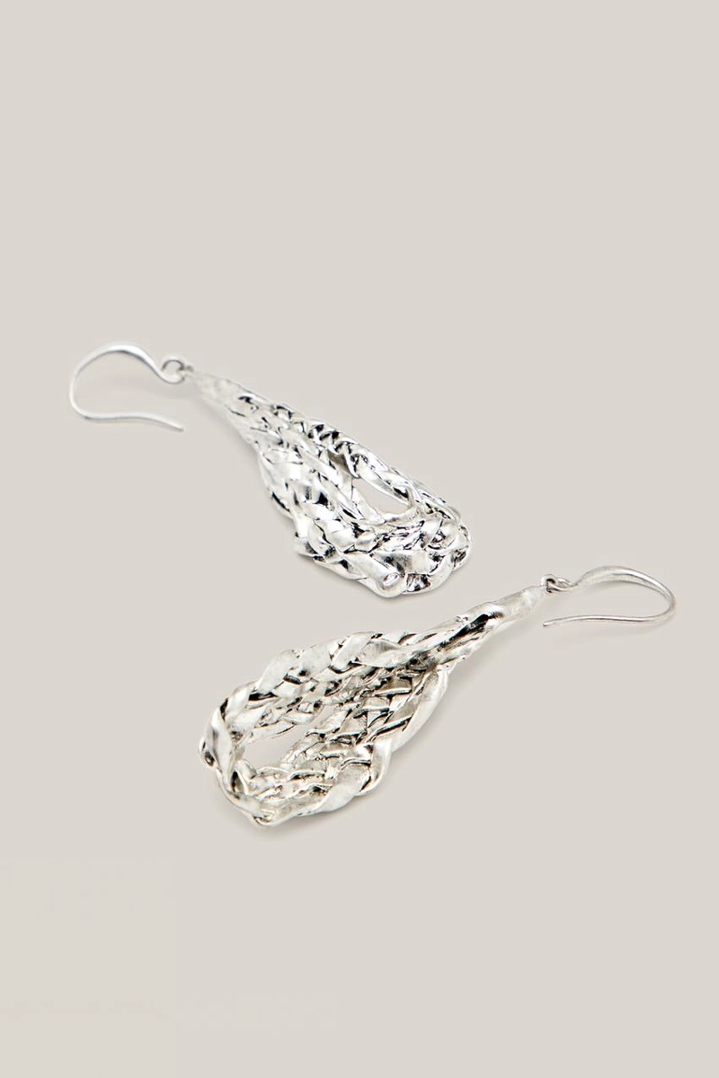 Серьги-корзинки с текстурой - лимитированное издание