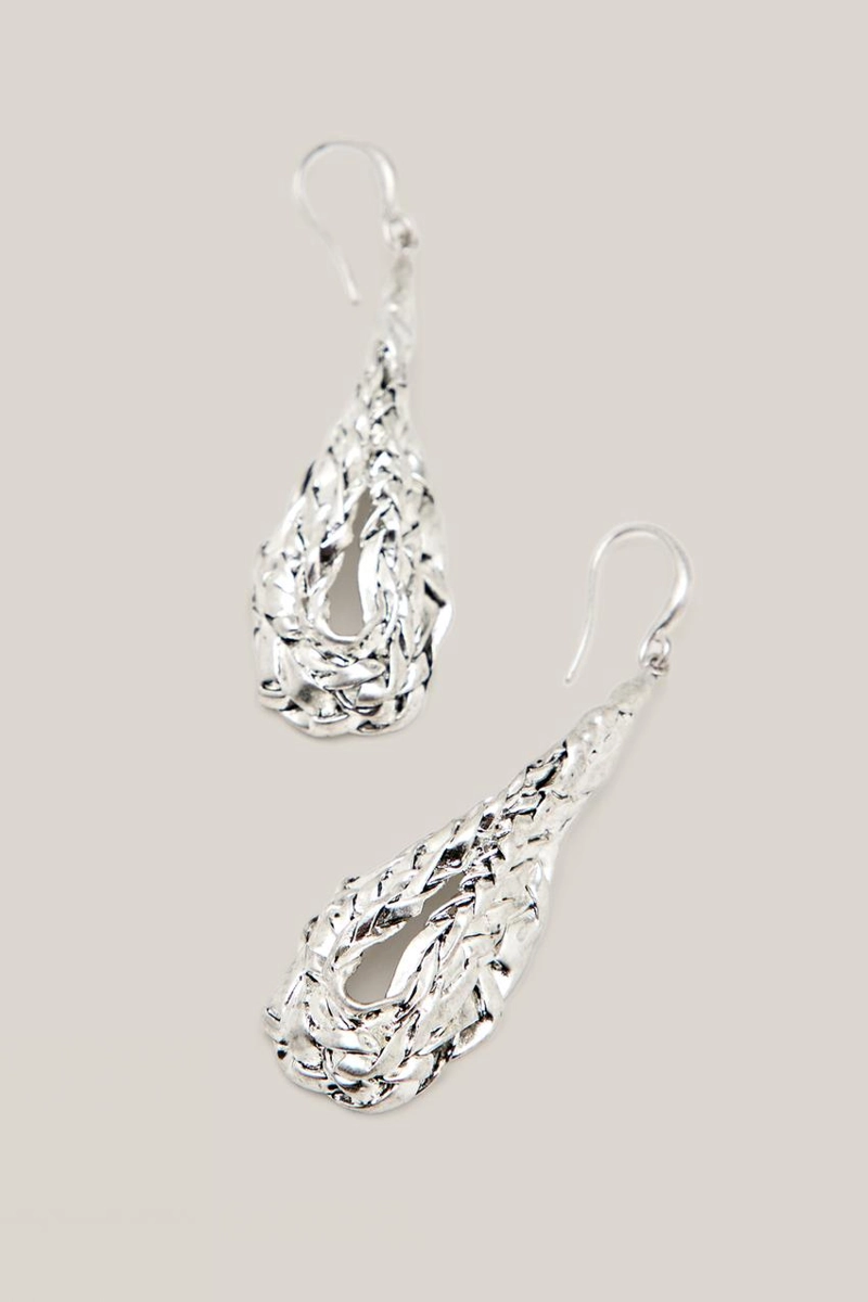 Серьги-корзинки с текстурой - лимитированное издание