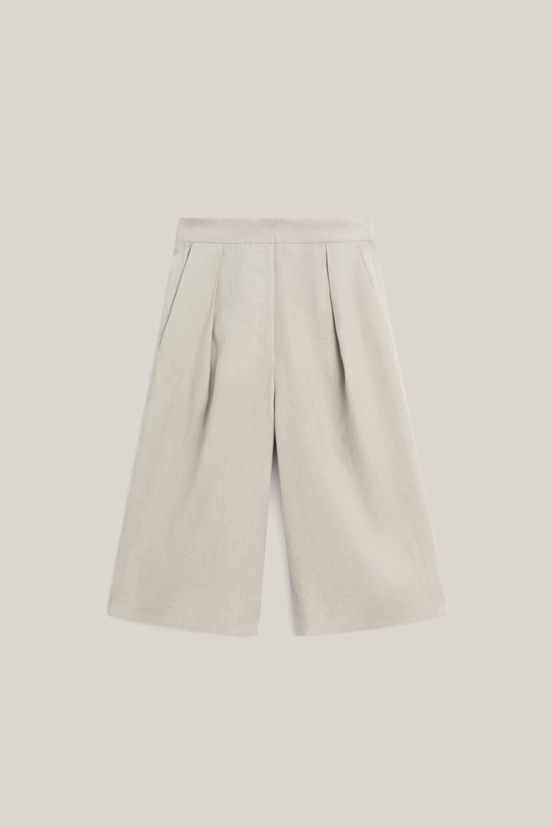 Бермуды из льна с ластиком - лимитированная коллекция