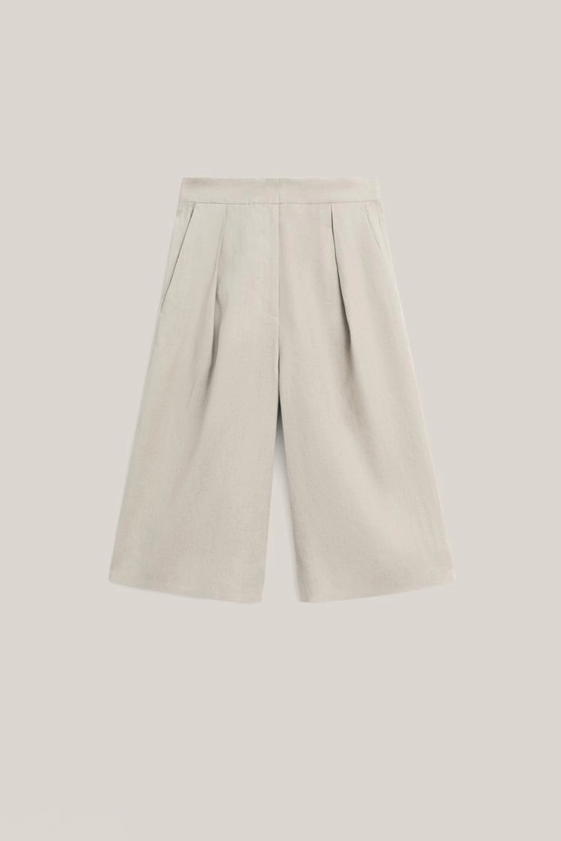 Бермуды из льна с ластиком - лимитированная коллекция