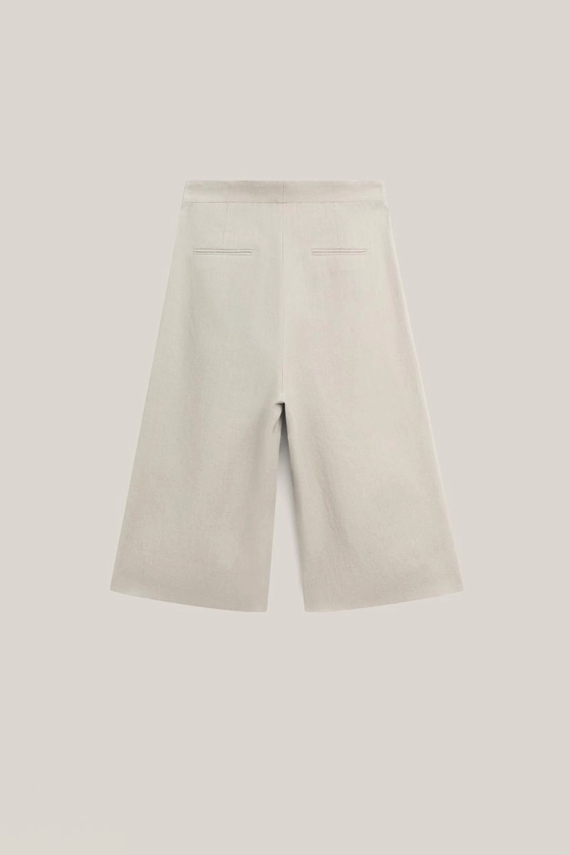 Бермуды из льна с ластиком - лимитированная коллекция