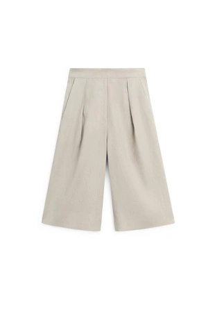 Купить Massimo Dutti Бермуды из льна с ластиком - лимитированная коллекция