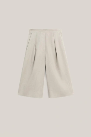 Бермуды из льна с ластиком - лимитированная коллекция- Заказать в России